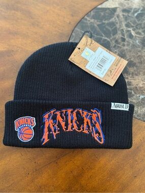 New York Knicks black SUGA x NBA by Mitchell & Ness Beanie